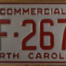 NOS 1983 North Carolina license plate BF 2676  new old stock
