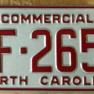 NOS 1983 North Carolina license plate BF 2655  new old stock