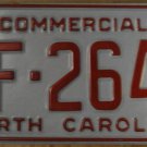 NOS 1983 North Carolina license plate BF 2641  new old stock