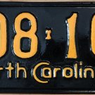 1941 North Carolina license plate 608 102