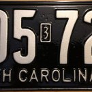 1935 North Carolina license plate 105 727