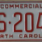 1995 North Carolina commercial license plate AS 2045