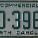 1994 North Carolina commercial license plate AD 3980