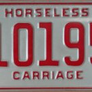 NOS 1975 North Carolina Horseless Carriage license plate 10195 new old stock