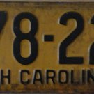 1954 North Carolina license plate 578 220