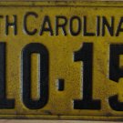 1938 North Carolina license plate 410 158