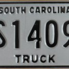1989 South Carolina truck license plate PS14094