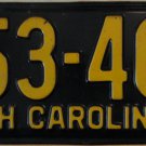 1955 North Carolina license plate 253 465