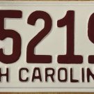 1951 North Carolina license plate Z 52190