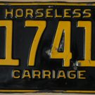 1957 North Carolina horseless carriage license plate 1741