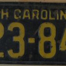 1948 North Carolina license plate 623 847