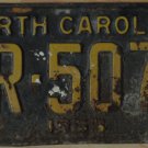 1965 North Carolina license plate UR 5076