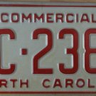 NOS 1981 North Carolina license plate AC 2388 new old stock