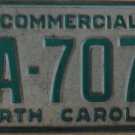 1990 North Carolina license plate BA 7072