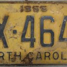 1966 North Carolina license plate DX 4641