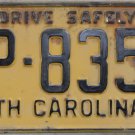 1956 North Carolina license plate BP 8359 1956 North Carolina license plate BP 8359