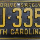 1959 North Carolina license plate CJ 3359