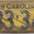 1932 North Carolina license plate 333 349
