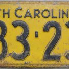 1932 North Carolina license plate 283 234