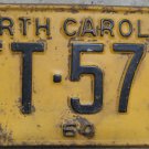 1964 North Carolina license plate FT 571