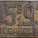 1942 North Carolina truck license plate 135 938