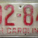 1951 North Carolina license plate 402 842