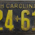 1934 North Carolina license plate 324 614