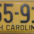 1954 North Carolina license plate 365 913