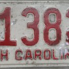 1951 North Carolina license plate R 13821