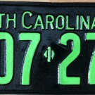 1936 North Carolina license plate 207 276