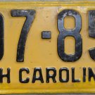 1949 North Carolina truck license plate 897 852
