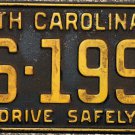 1963 North Carolina license plate BS 1997