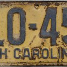 1942 North Carolina license plate 310 456