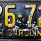 1955 North Carolina license plate 426 722