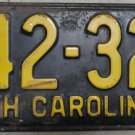 1955 North Carolina license plate 442 321