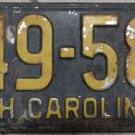 1955 North Carolina license plate 249 586