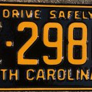 1957 North Carolina license plate Z 2986
