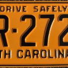 1956 North Carolina license plate BR 2728