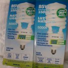 2x (two) SATCO CFL 85W SPIRAL NATURAL LIGHT 5000K S7399 85T5/50
