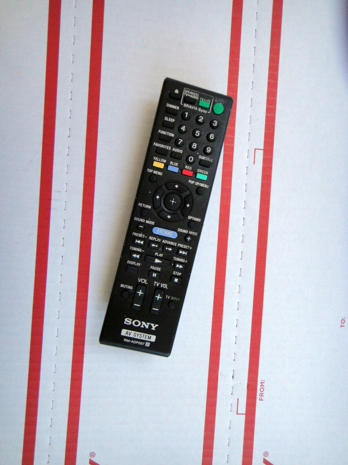 Sony AV System Remote Control RM-ADP057