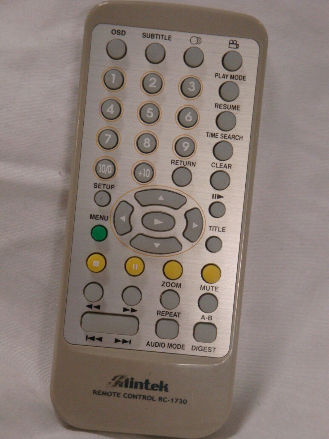 MINTEK RC-1730 DVD Remote Control MDP1810, MDP5860, MDP1020, DVD5830, MDP1770