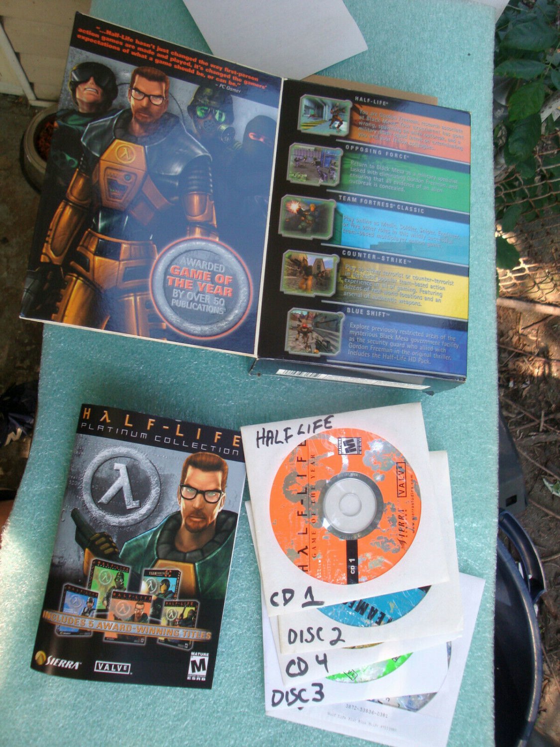 Half-Life: Platinum Collection (PC, 2002) Game COMPLETE with Manual - 6 DISCS
