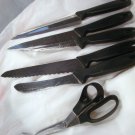 Older Fiskars Stainless Finland Knives + Scissors + Sharpener