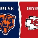 Chicago Bears and Kansas City Chiefs Divided Flag