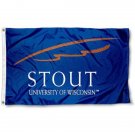 UW Stout Blue Devils 3x5 ft Digital Printing