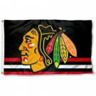 Chicago Blackhawks Black Flag 3x5 ft