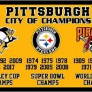 Pittsburgh city champions flags 3x5 ft