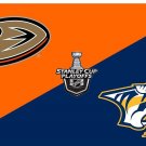 Anaheim Ducks vs Nashville Predators divided flag 3x5 ft