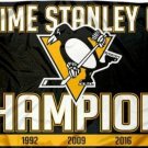 Pittsburgh Penguins 5 Time Stanley Cup Champs Flag 3x5 ft