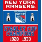 New York Rangers Flag 4 Times Stanley Cup Champions 3x5 ft flag